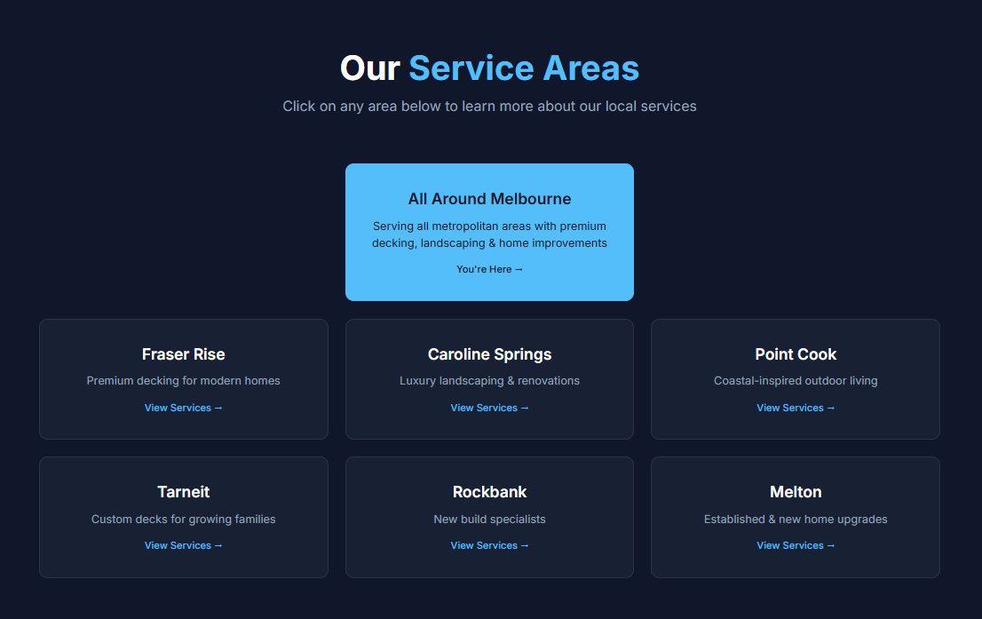 A1 Building Solutions Location Pages